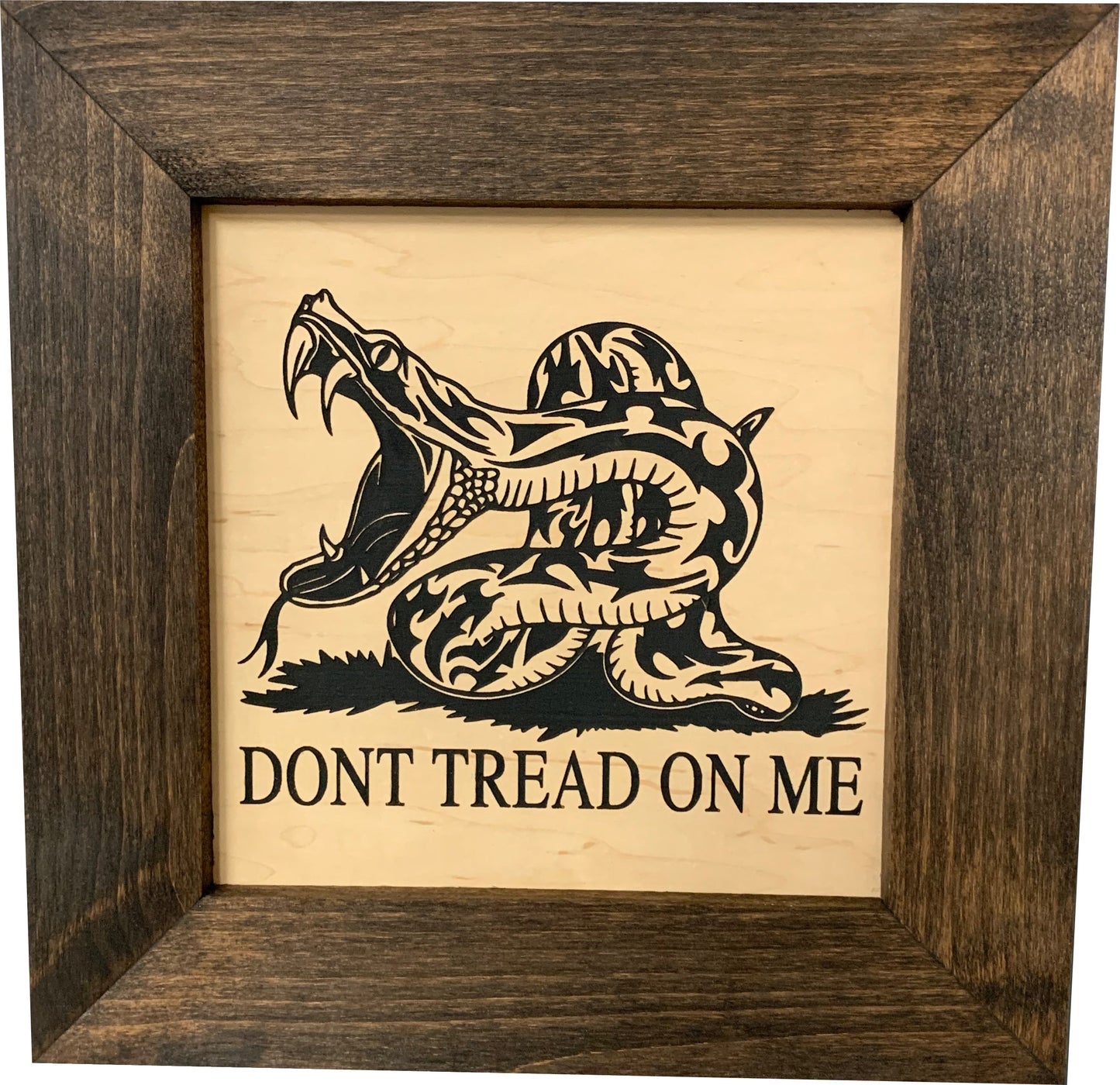 Bellewood Designs - Second Amendment Hidden Gun Safe, 2nd Amendment DONT TREAD ON ME Concealment Shelf