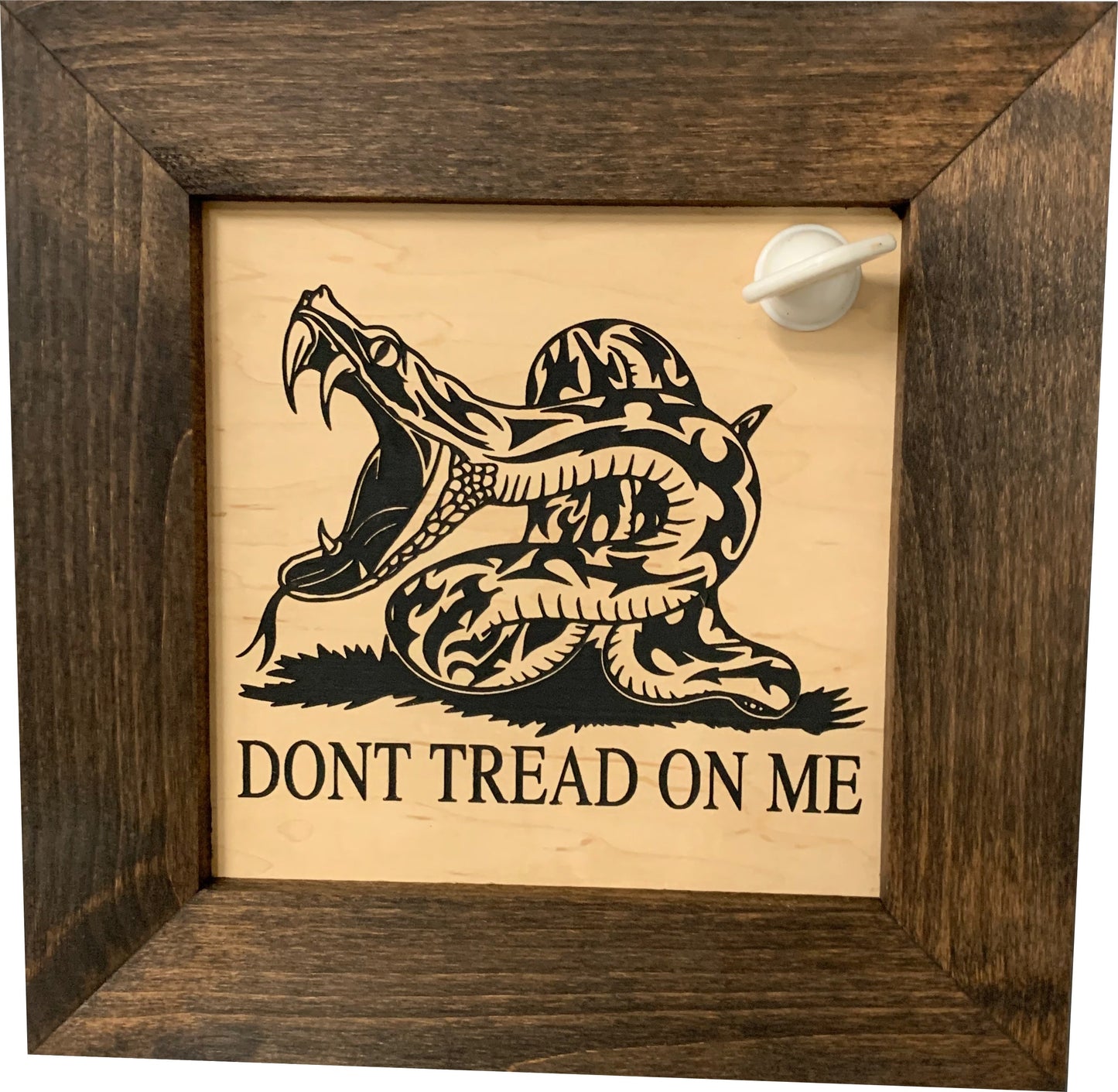 Bellewood Designs - Second Amendment Hidden Gun Safe, 2nd Amendment DONT TREAD ON ME Concealment Shelf