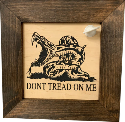 Bellewood Designs - Second Amendment Hidden Gun Safe, 2nd Amendment DONT TREAD ON ME Concealment Shelf