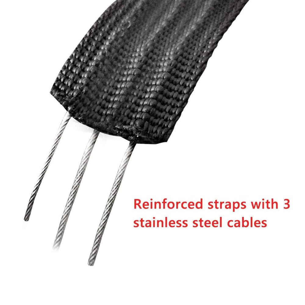 DORSAL Aero Roof Rack Pads 28 Inch Wide with Locking Straps - Pack of 4 for Car Surfboard Kayak SUP Long - Angler's Pro Tackle & Outdoors