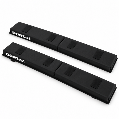 DORSAL Roof Rack Crossbar Folding Pads Lightweight Anti-Vibration - Pack of 2 for Kayak Canoe Surfboard Paddle Board SUP Snow Board