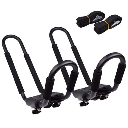 DORSAL Kayak Rack Set 2Pcs J - Bar Rack for Canoe SUP Board Boat On Roof Top Mount Crossbars - Angler's Pro Tackle & Outdoors