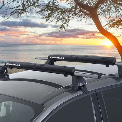 DORSAL Roof Rack Crossbar Folding Pads Lightweight Anti - Vibration - Pack of 2 for Kayak Canoe Surfboard Paddle Board SUP Snow Board - Angler's Pro Tackle & Outdoors