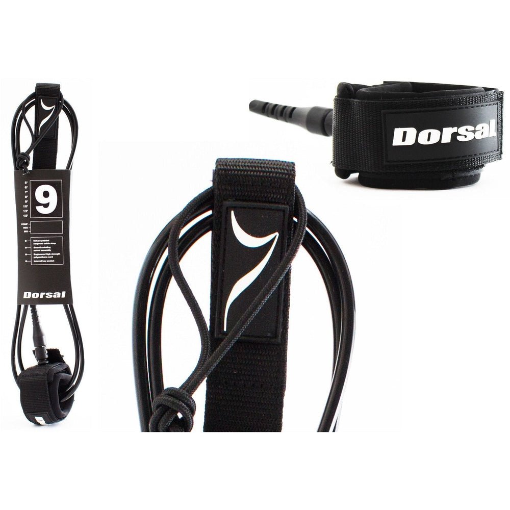 DORSAL Surf Leash for Surfboard Longboard SUP Leg Rope - Angler's Pro Tackle & Outdoors