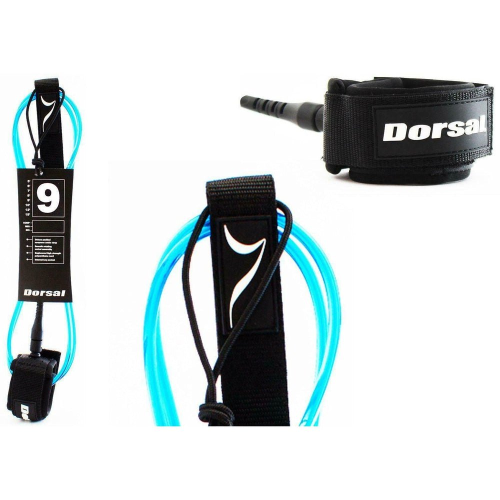 DORSAL Surf Leash for Surfboard Longboard SUP Leg Rope - Angler's Pro Tackle & Outdoors