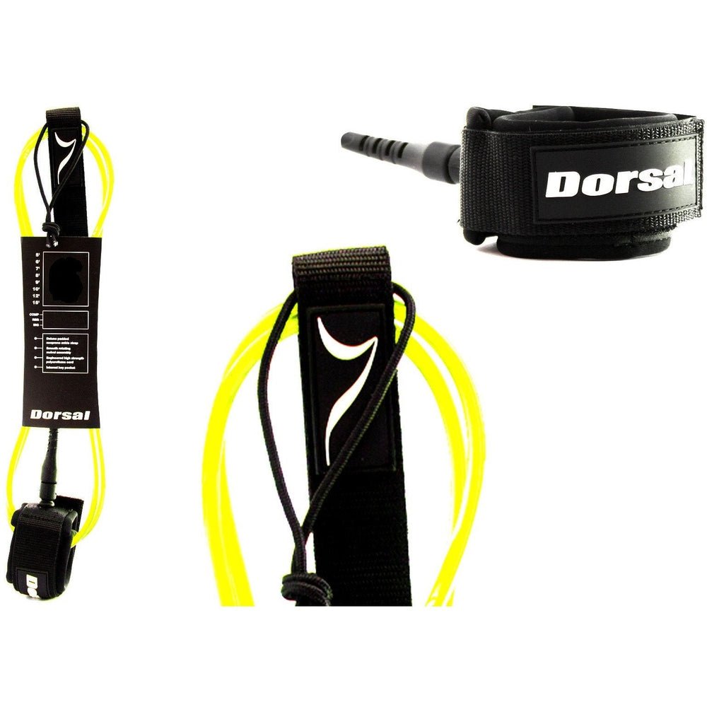 DORSAL Surf Leash for Surfboard Longboard SUP Leg Rope - Angler's Pro Tackle & Outdoors