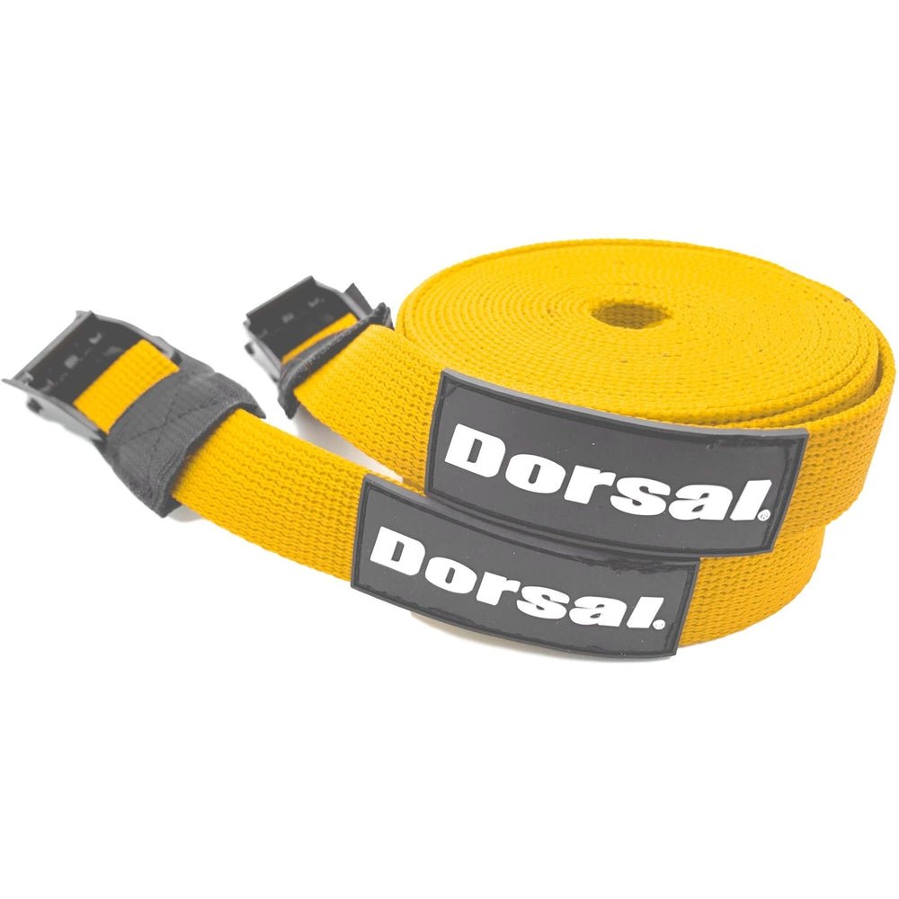 Dorsal Tie Down Straps for Roof Rack Pads Crossbars - Pack of 2 holds Surfboards Kayaks Canoes Paddleboards - Angler's Pro Tackle & Outdoors