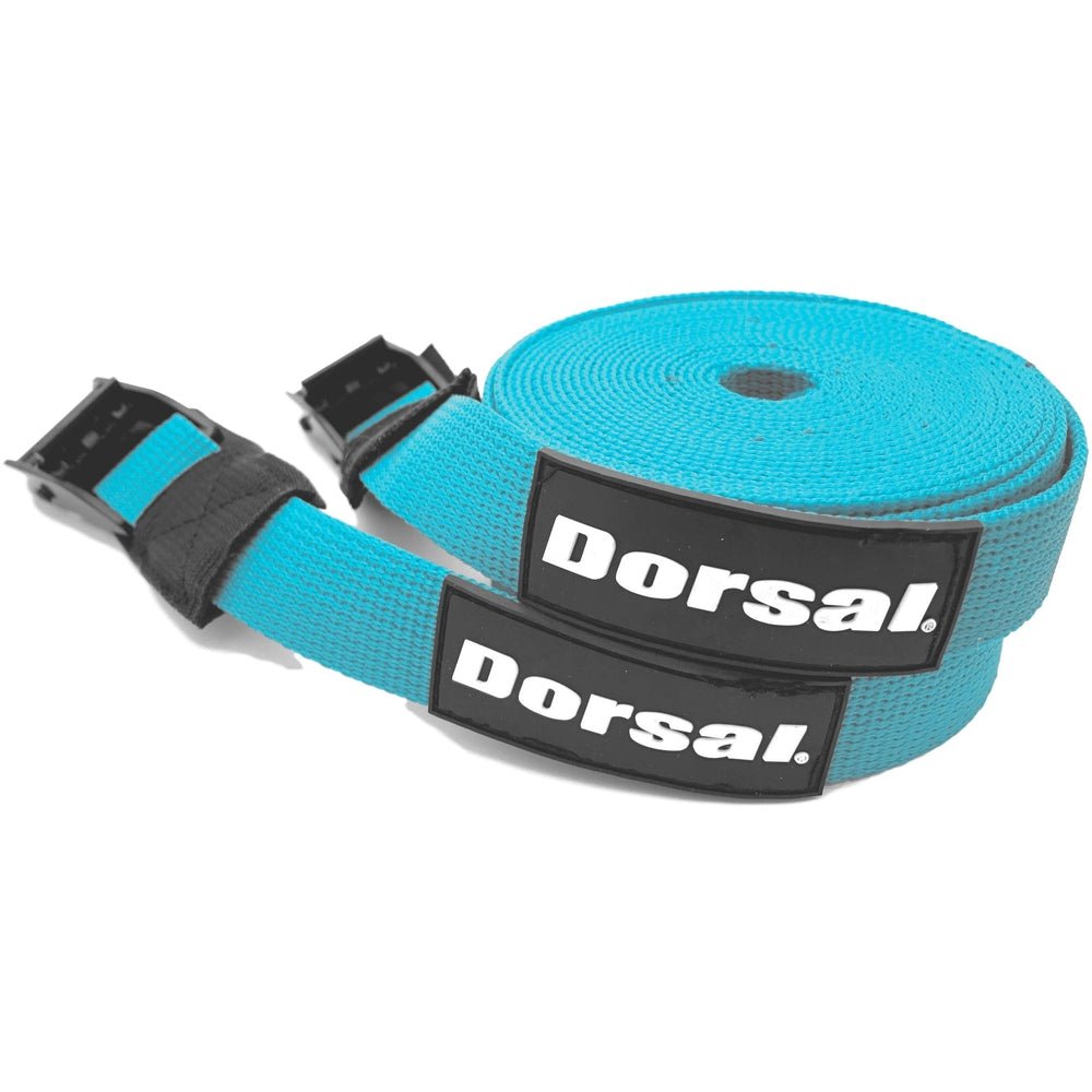 Dorsal Tie Down Straps for Roof Rack Pads Crossbars - Pack of 2 holds Surfboards Kayaks Canoes Paddleboards - Angler's Pro Tackle & Outdoors
