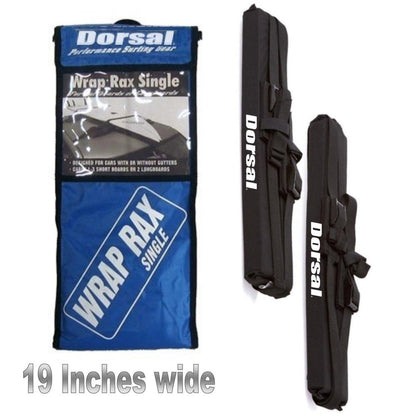 DORSAL Universal Surfboard Car Roof Wrap Rack Padded System (Holds Up to 3 Boards) Fits Any Car, Neoprene Buckle Covers Prevent Damage - Pack of 2 - Angler's Pro Tackle & Outdoors