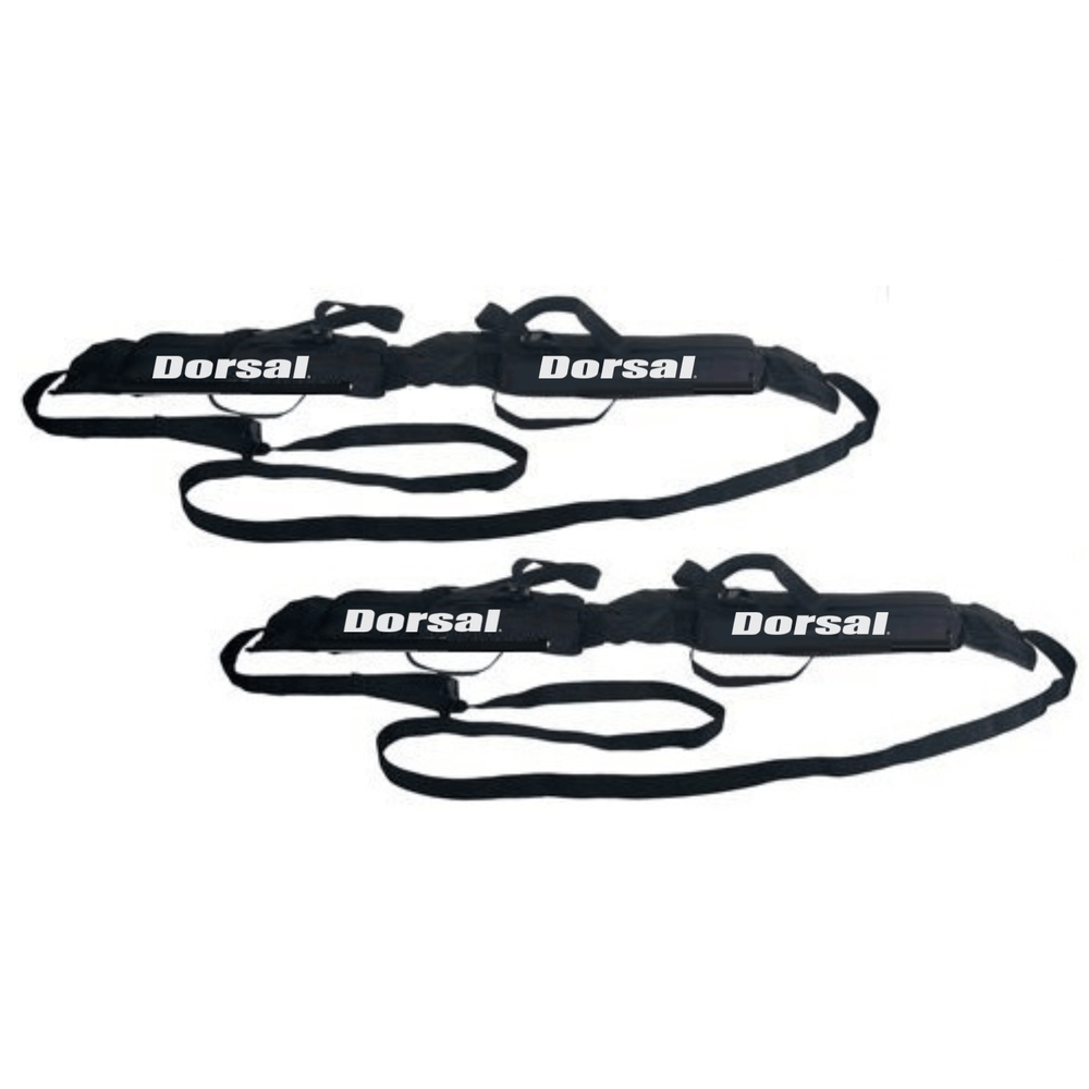 DORSAL Wrap Rax Double Surfboard Soft Roof Rack Pads with Straps - Pack of 2 Corrosion Resistant Buckles, Universal Fit, Trucks SUVs - Longboards, Short Boards, SUP, Soft Tops - Angler's Pro Tackle & Outdoors