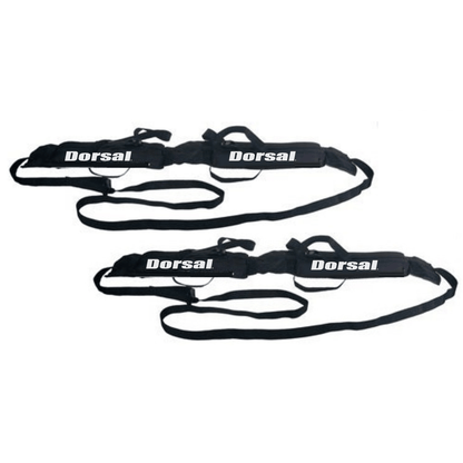 DORSAL Wrap Rax Double Surfboard Soft Roof Rack Pads with Straps - Pack of 2 Corrosion Resistant Buckles, Universal Fit, Trucks SUVs - Longboards, Short Boards, SUP, Soft Tops - Angler's Pro Tackle & Outdoors