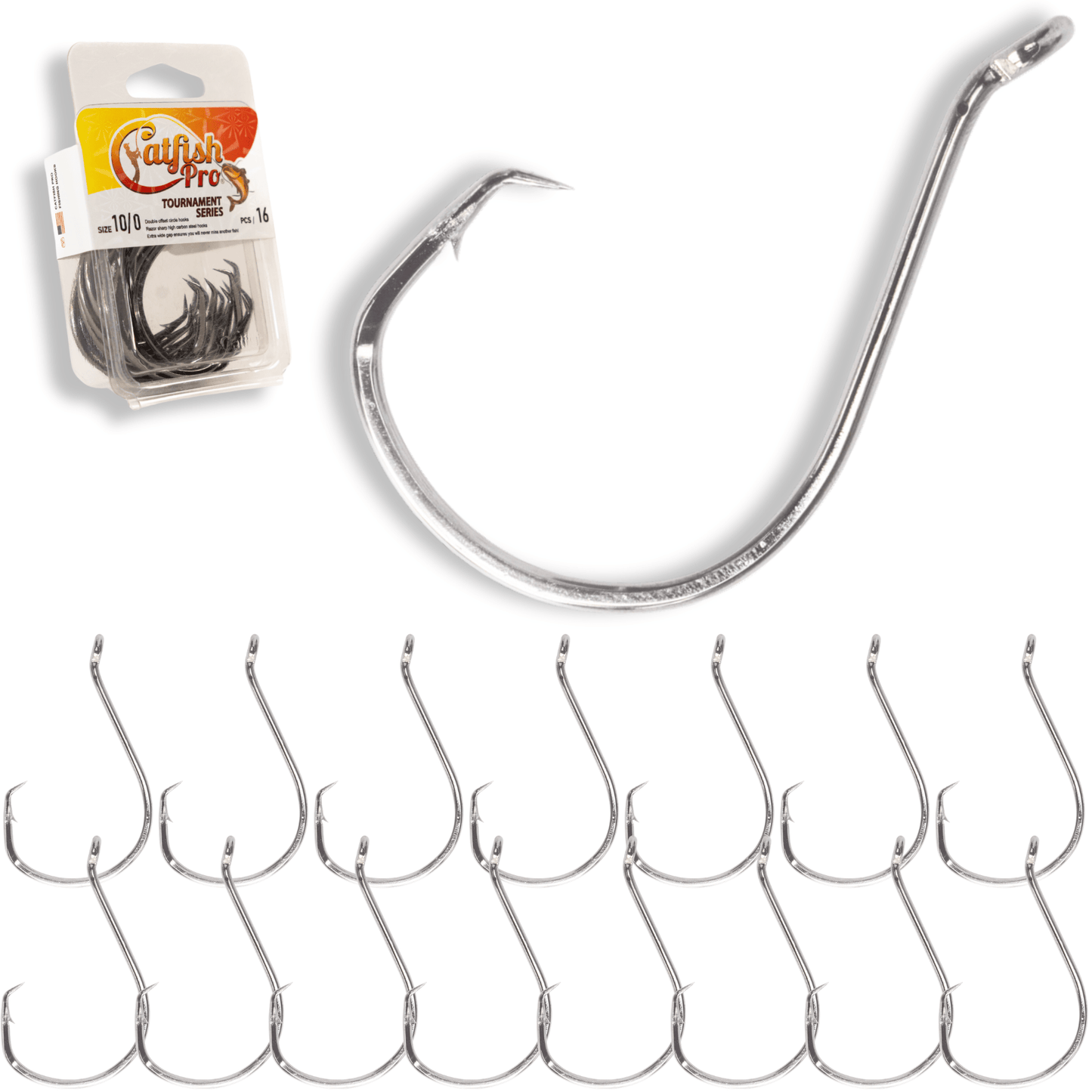 Catfish Pro Double Offset Circle Hooks 10/0 - Value Pack