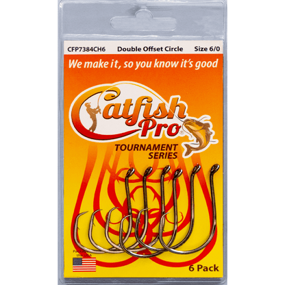 Catfish Pro Double Offset Circle Hooks 6/0