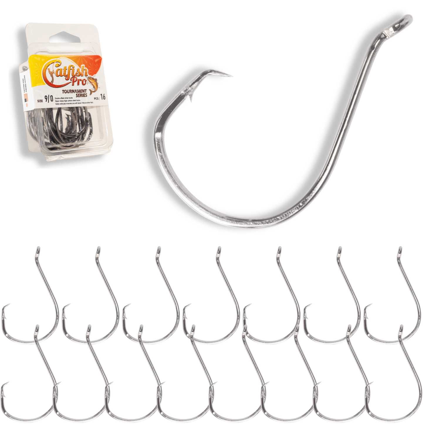 Catfish Pro Double Offset Circle Hooks 9/0 - Value Pack