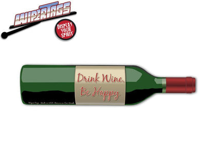 Drink Wine Be Happy Bottle WiperTags - Angler's Pro Tackle & Outdoors