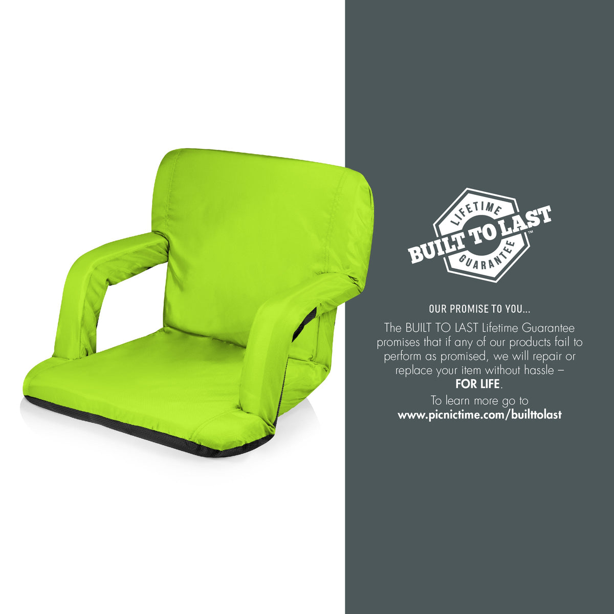 Picnic Time Ventura Portable Reclining Stadium Seat