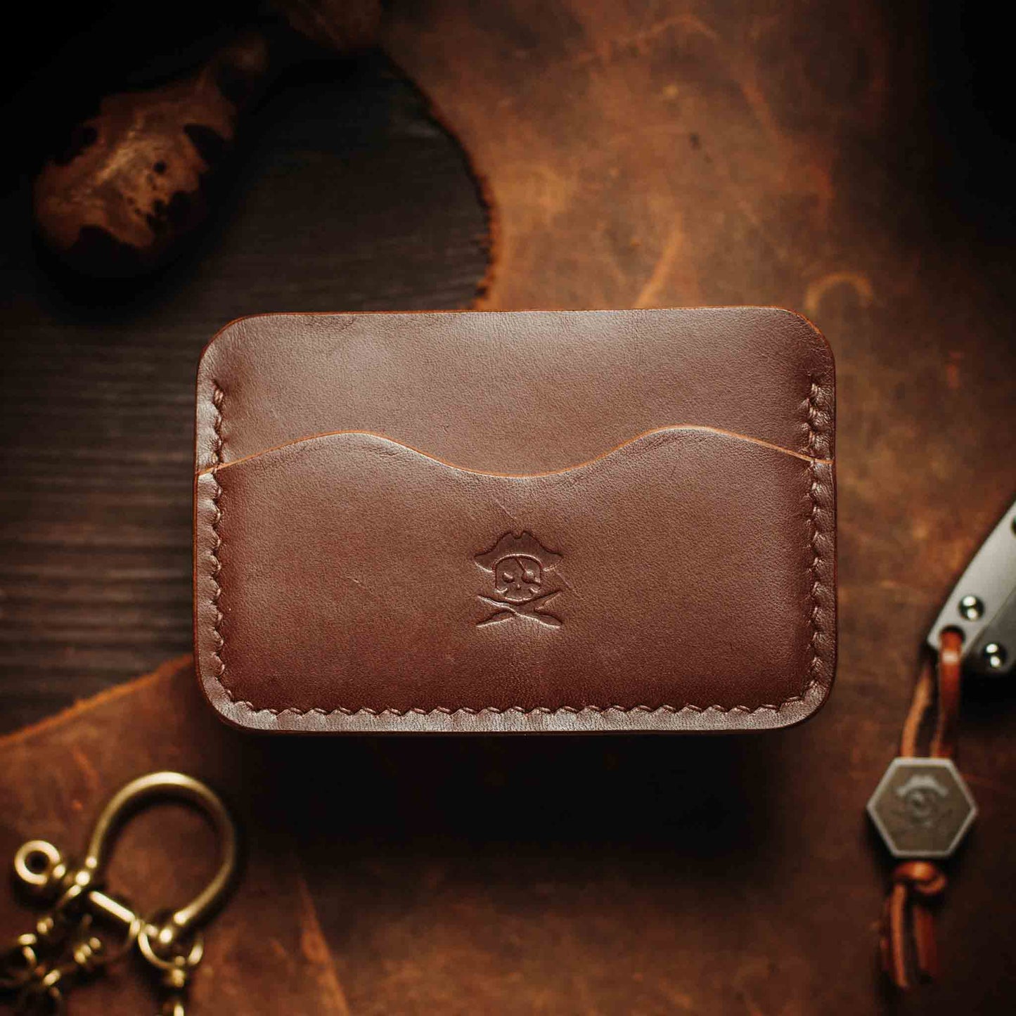 Pirate Goods Minimalist Wallet - Drunken Boatswain v2 | Slim Leather | EDC