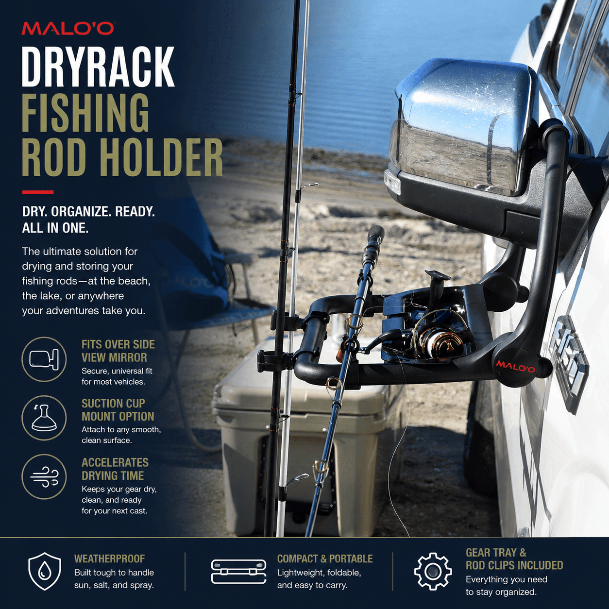 Malo'o DryRack Fishing Rod Holder