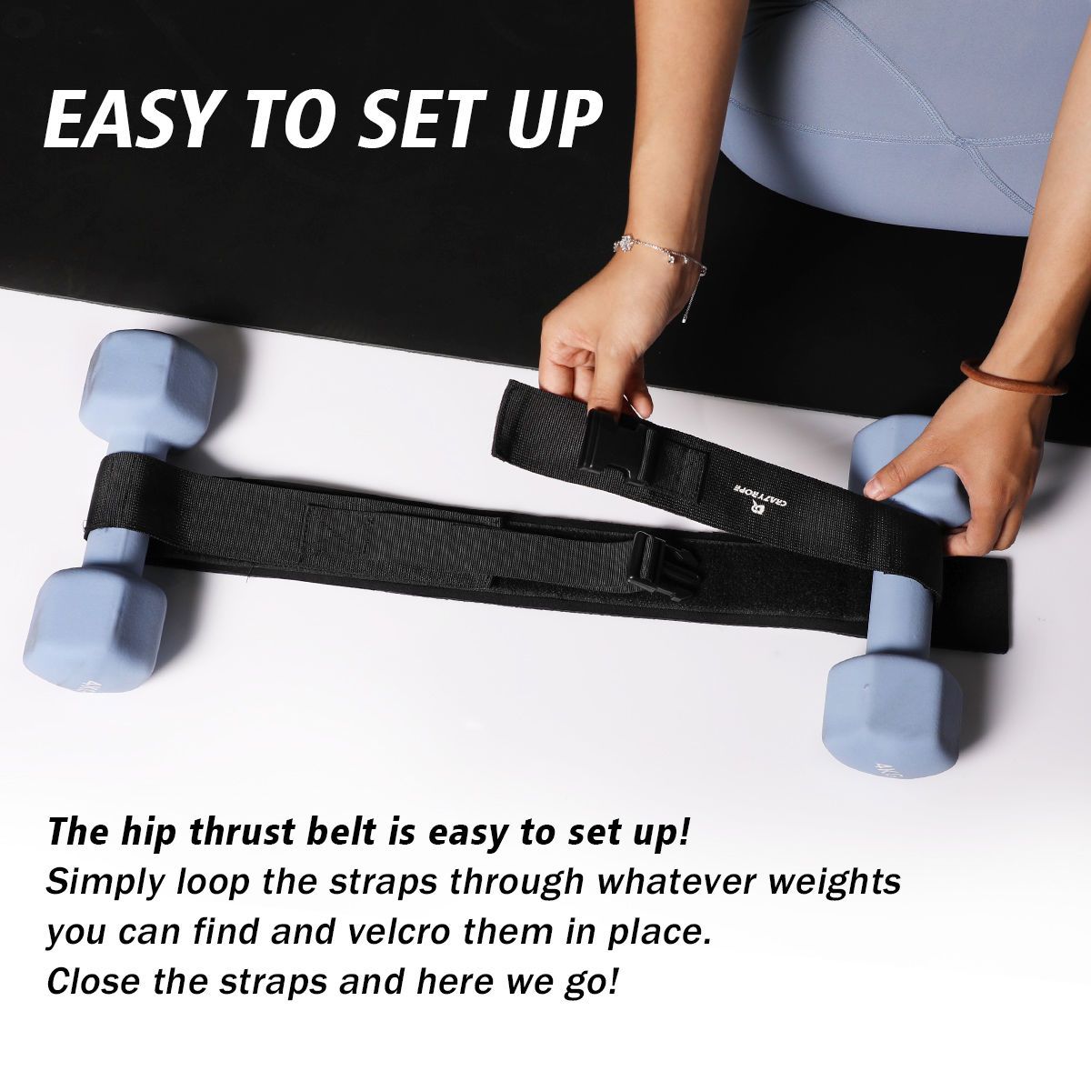 Core Sports & Fitness Hip Thrust Belt For Dumbbells Kettlebells