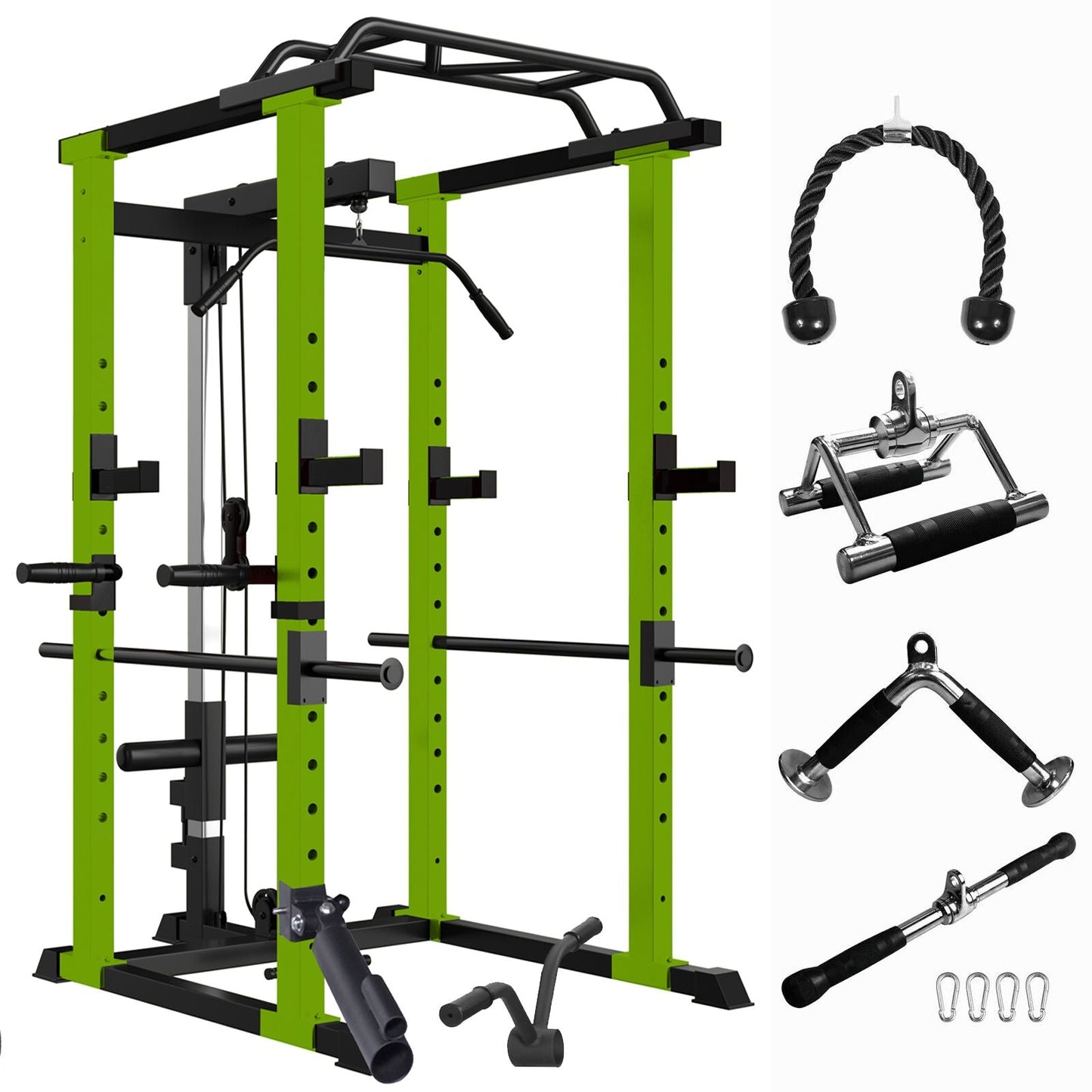 Core Sports & Fitness 1000 lbs. capacity Green Multi-functional Power Cage