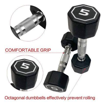 Core Sports & Fitness Octagon Dumbbell for Commercial & Household Fitness Usage