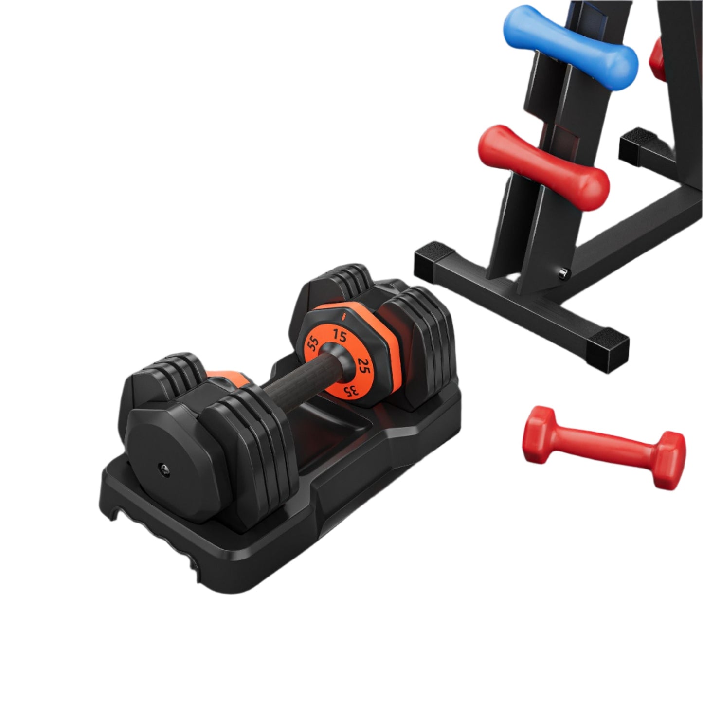 Core Sports & Fitness 55LB 5 in 1 Single Adjustable Dumbbell