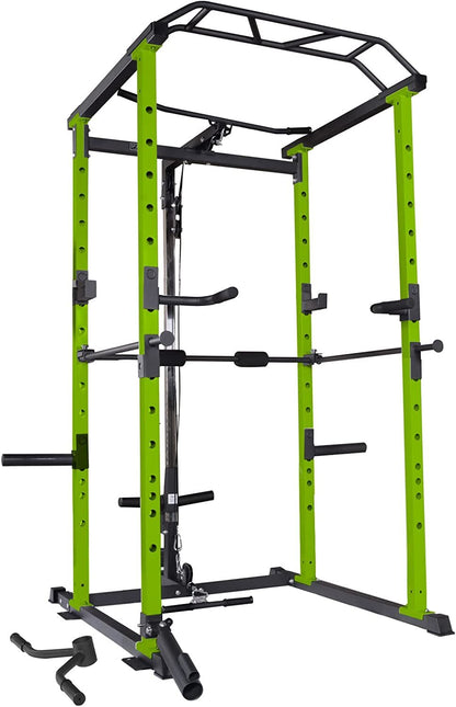 Core Sports & Fitness 210lb Green Home Gym Set Multi-functional Power Cage