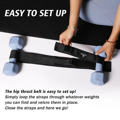 Core Sports & Fitness Hip Thrust Belt For Dumbbells Kettlebells
