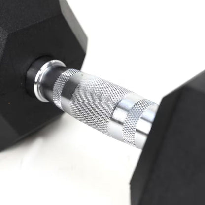 Core Sports & Fitness HDRS Rubber Coated Dumbbell with Contoured Chrome Handle