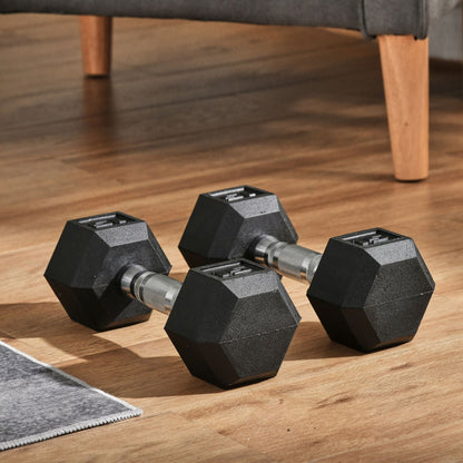 Core Sports & Fitness Soozier 2 x 15lbs Hex Dumbbell Set