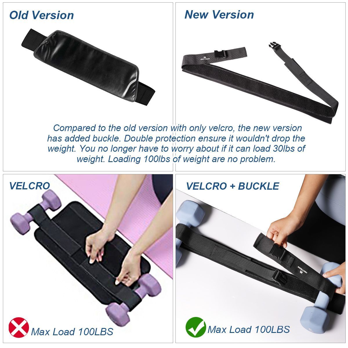Core Sports & Fitness Hip Thrust Belt For Dumbbells Kettlebells