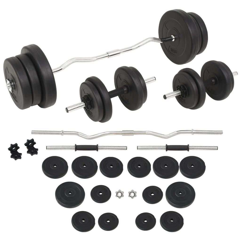 Core Sports & Fitness Barbell and Dumbbell Set 132.3 lb