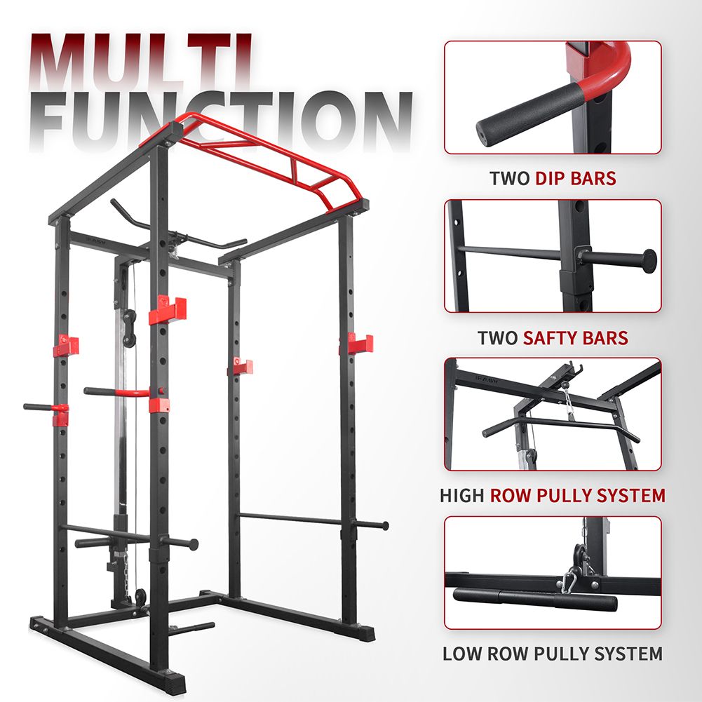 Core Sports & Fitness 1000Lbs Capacity Multi-functional Power Cage