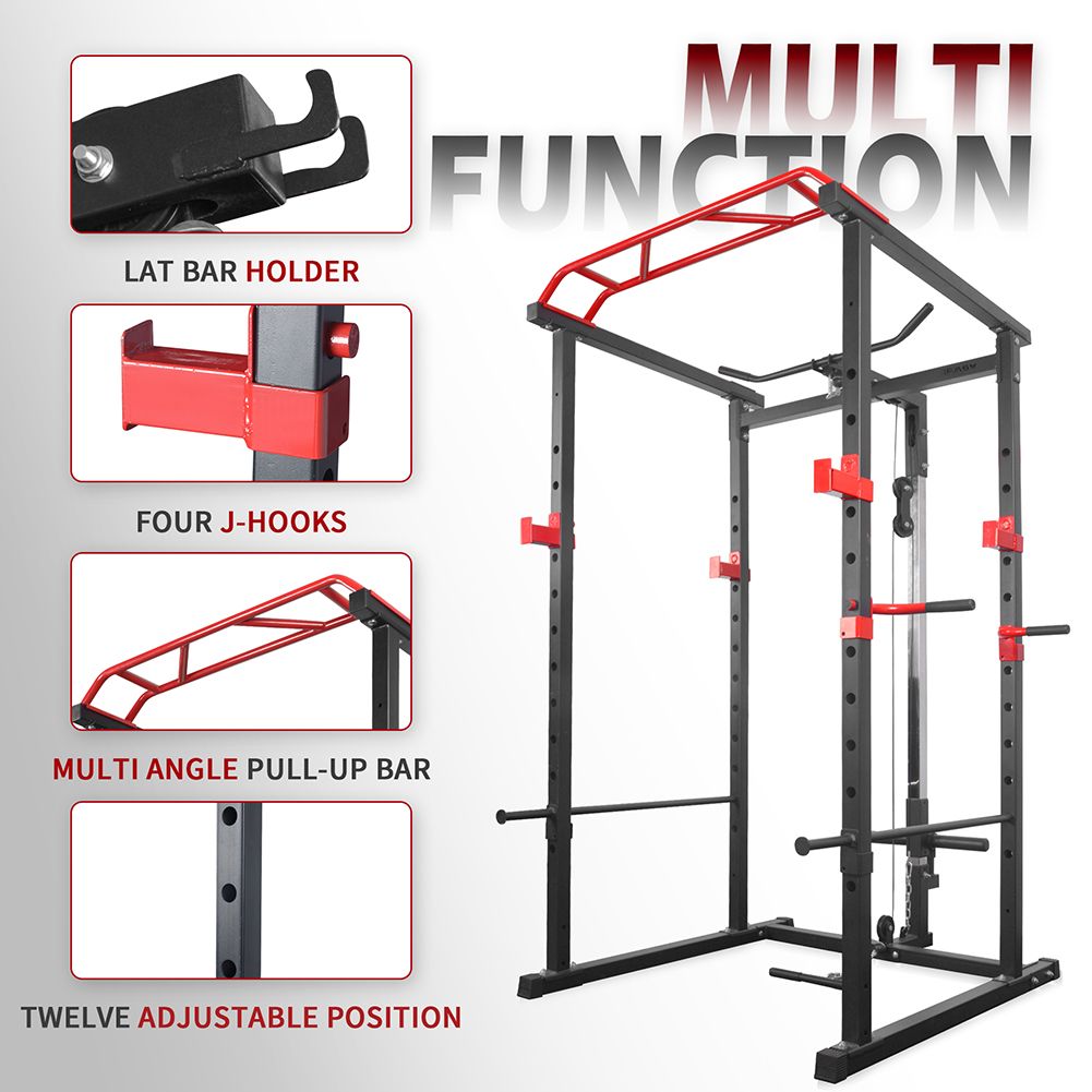 Core Sports & Fitness 1000Lbs Capacity Multi-functional Power Cage