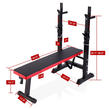 Core Sports & Fitness Workout Bench with Squat Rack
