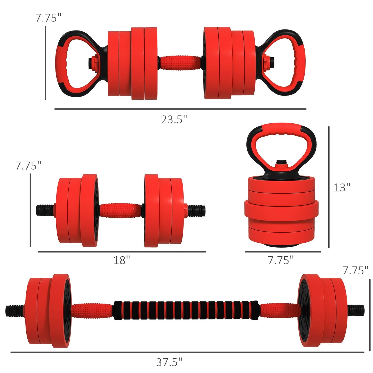 Core Sports & Fitness Adjustable Fitness Weight Set