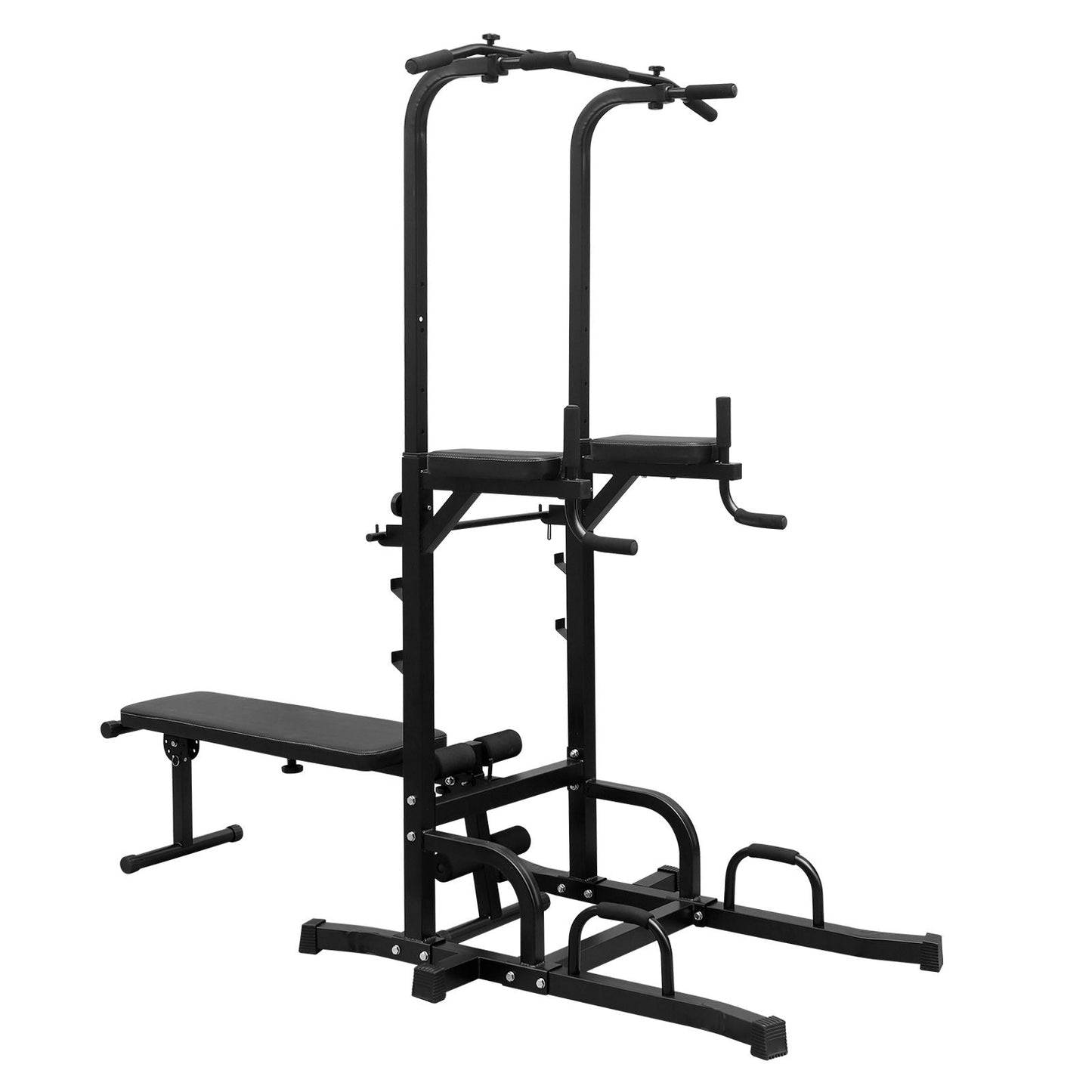 Core Sports & Fitness Power Tower with Bench Pull Up Tower Bar Dip Station