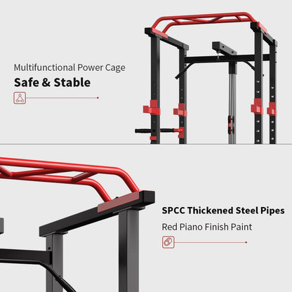 Core Sports & Fitness 1000 lbs. capacity Multi-functional Power Cage