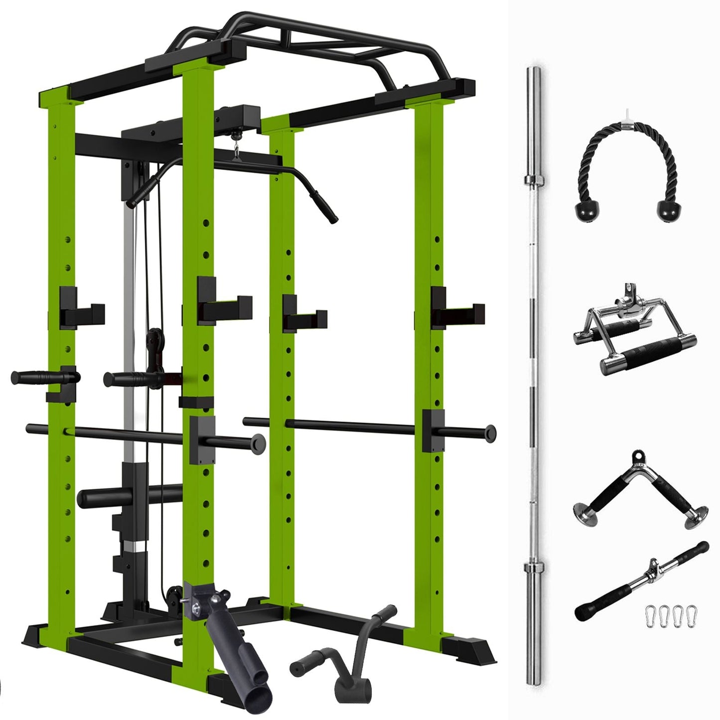Core Sports & Fitness 1000 lbs capacity Green Multi-functional Power Cage