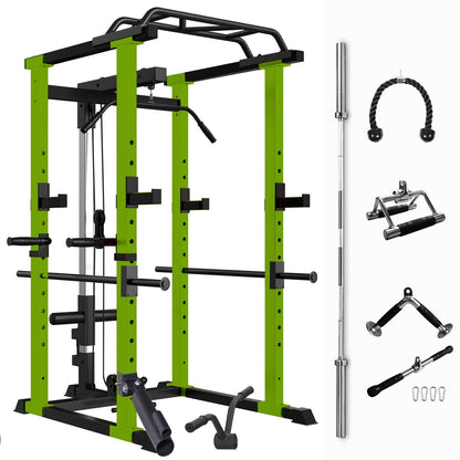 Core Sports & Fitness 1000 lbs capacity Green Multi-functional Power Cage