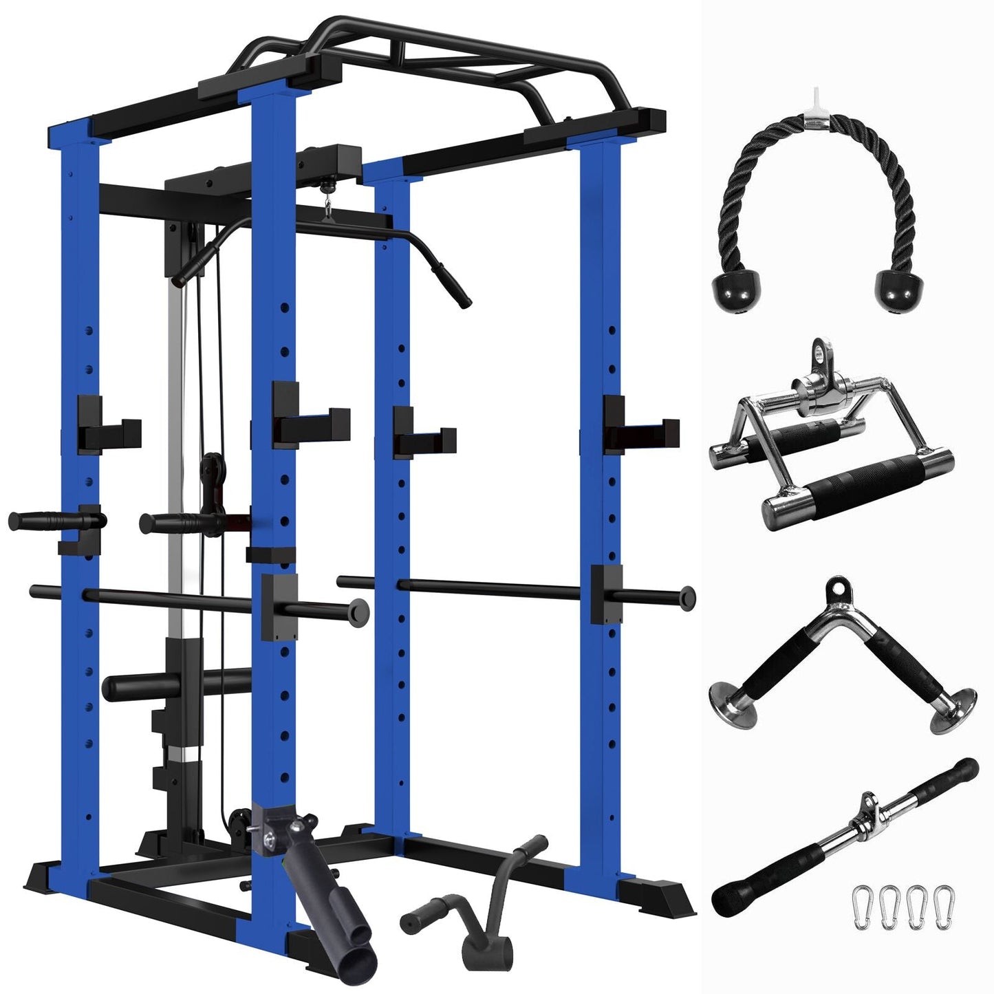 Core Sports & Fitness 1000 lbs. capacity Blue Multi-functional Power Cage