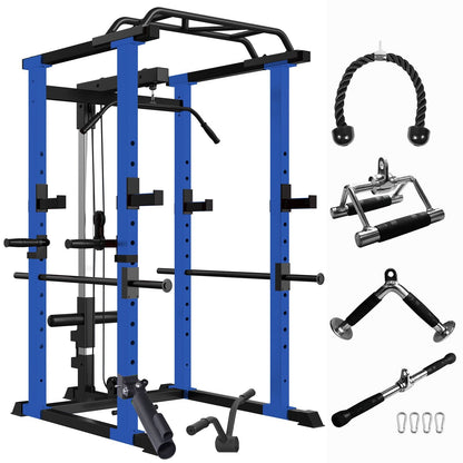 Core Sports & Fitness 1000 lbs. capacity Blue Multi-functional Power Cage
