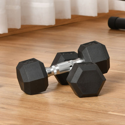 Core Sports & Fitness Soozier 2 x 15lbs Hex Dumbbell Set