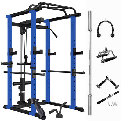 Core Sports & Fitness 1000 lbs. capacity Blue Multi-functional Power Cage