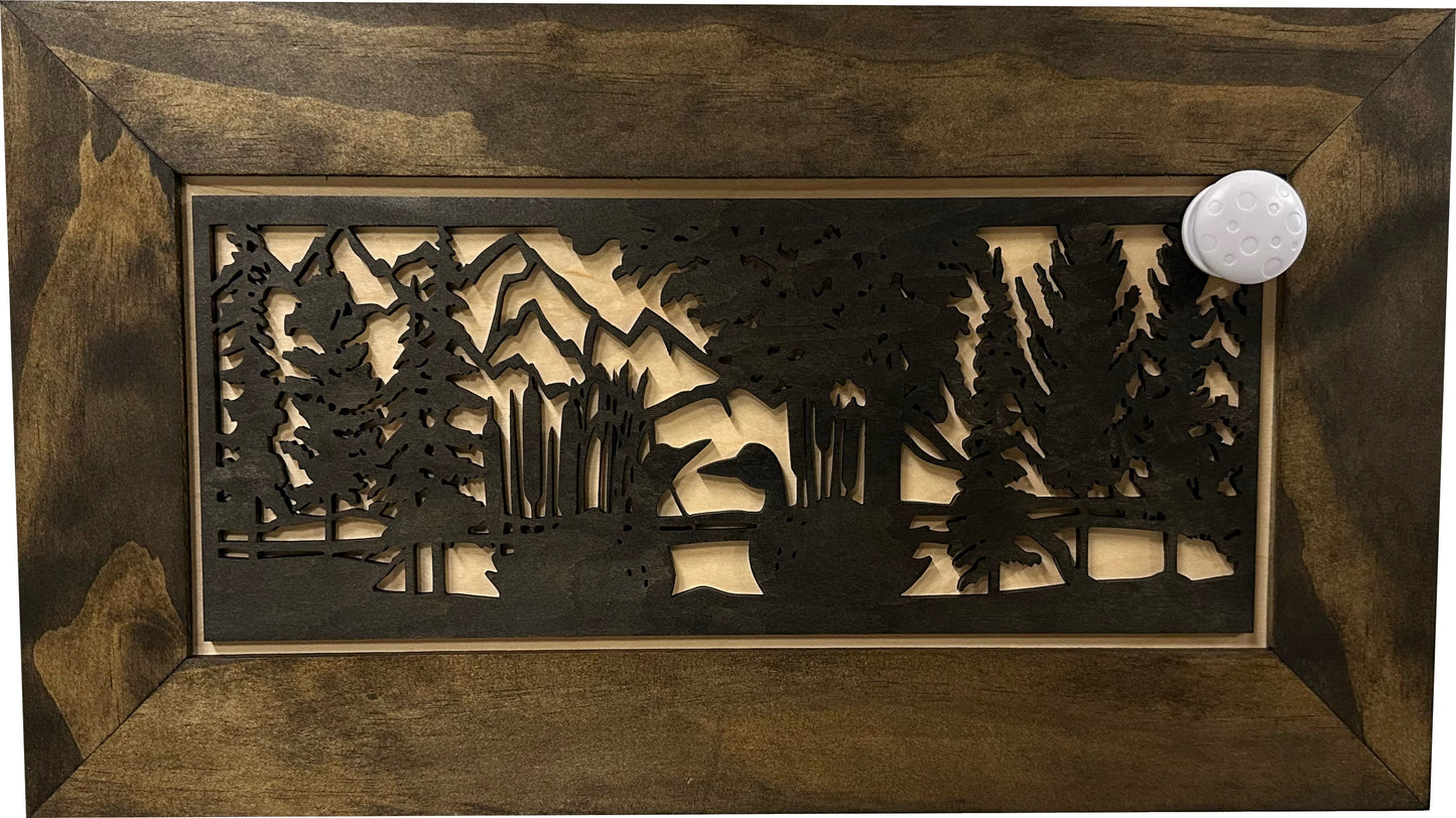 Bellewood Designs - Wood Gun Cabinet Ducks On A Pond Wall Decoration - Hidden Gun Safe To Securely Store Your Gun In Plain Sight by Bellewood Designs