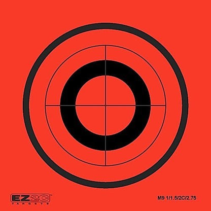 25 EZ2C Mini Shooting Targets Bright Fluorescent Self-Adhesive 3.5"x3.5" (25 count)
