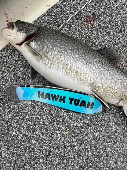 Ice Strong Outdoors - 10" Chrome / Glow Dual Fin Fishblade