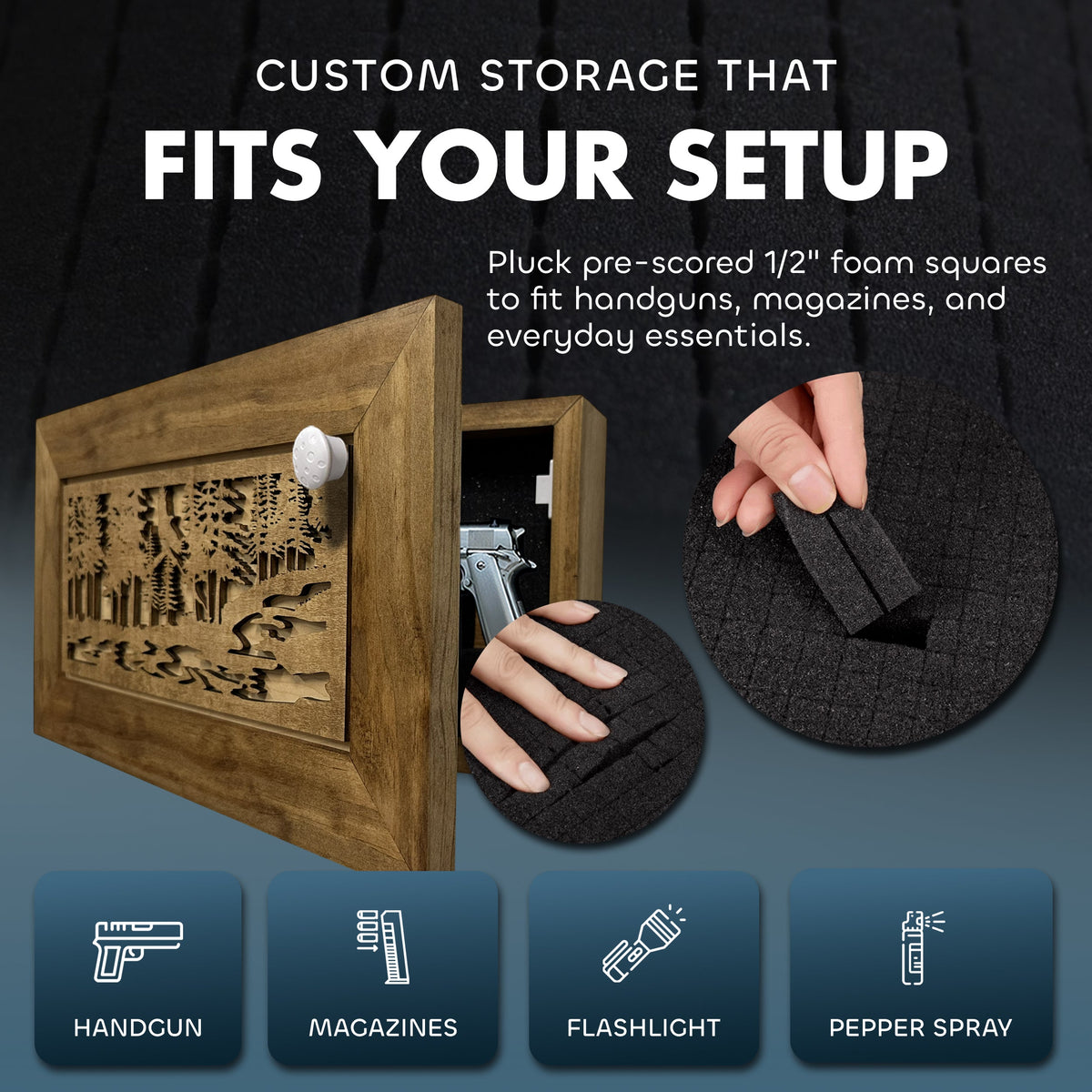 Bellewood Designs - Home Secure Storage Cabinet Nature Scene