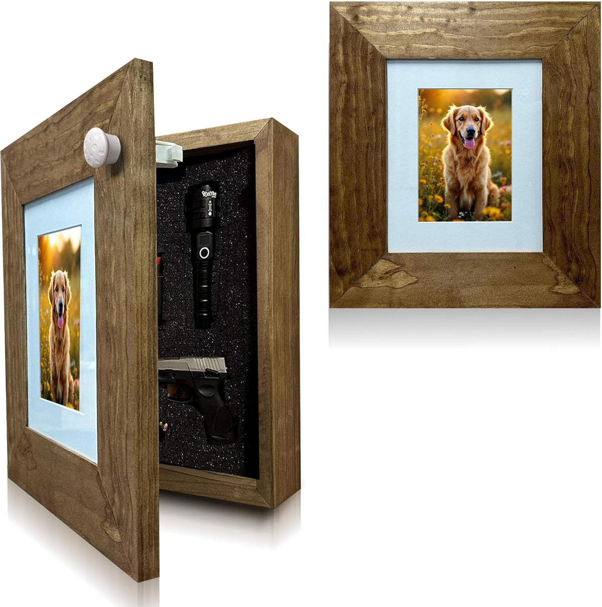 Bellewood Designs - Picture Frame Hidden Gun Storage Cabinet Home Decor