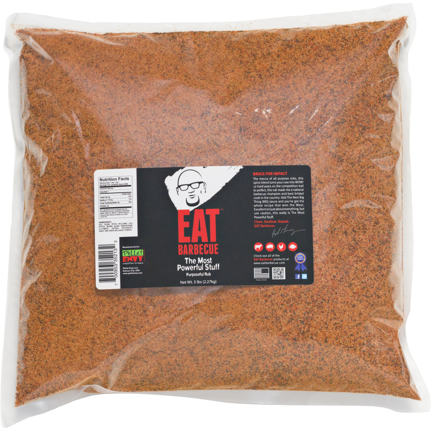 EAT Barbecue The Most Powerful Stuff All-Purpose Rub 5 lbs.